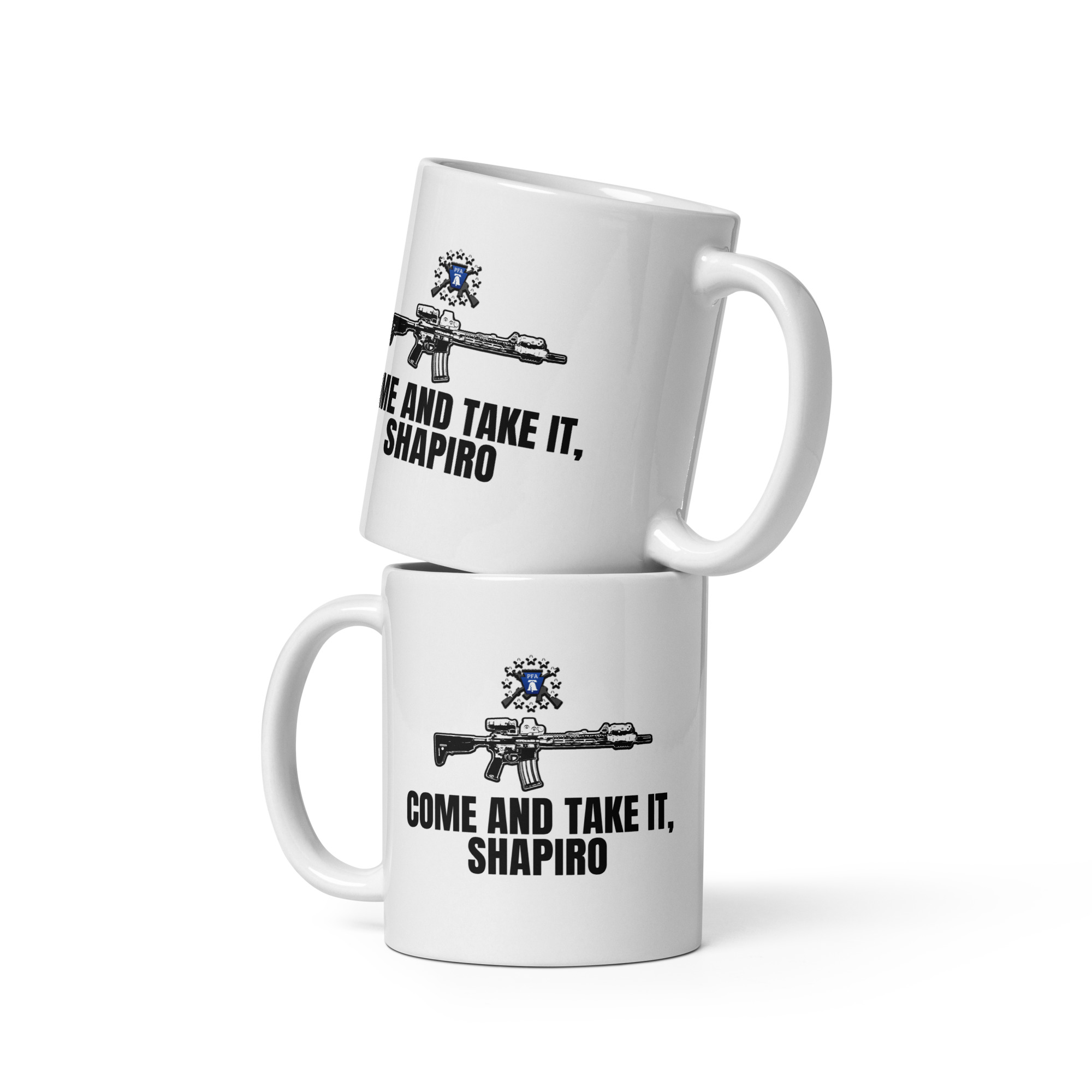 Come and Take It Shapiro - White glossy mug - Image 2