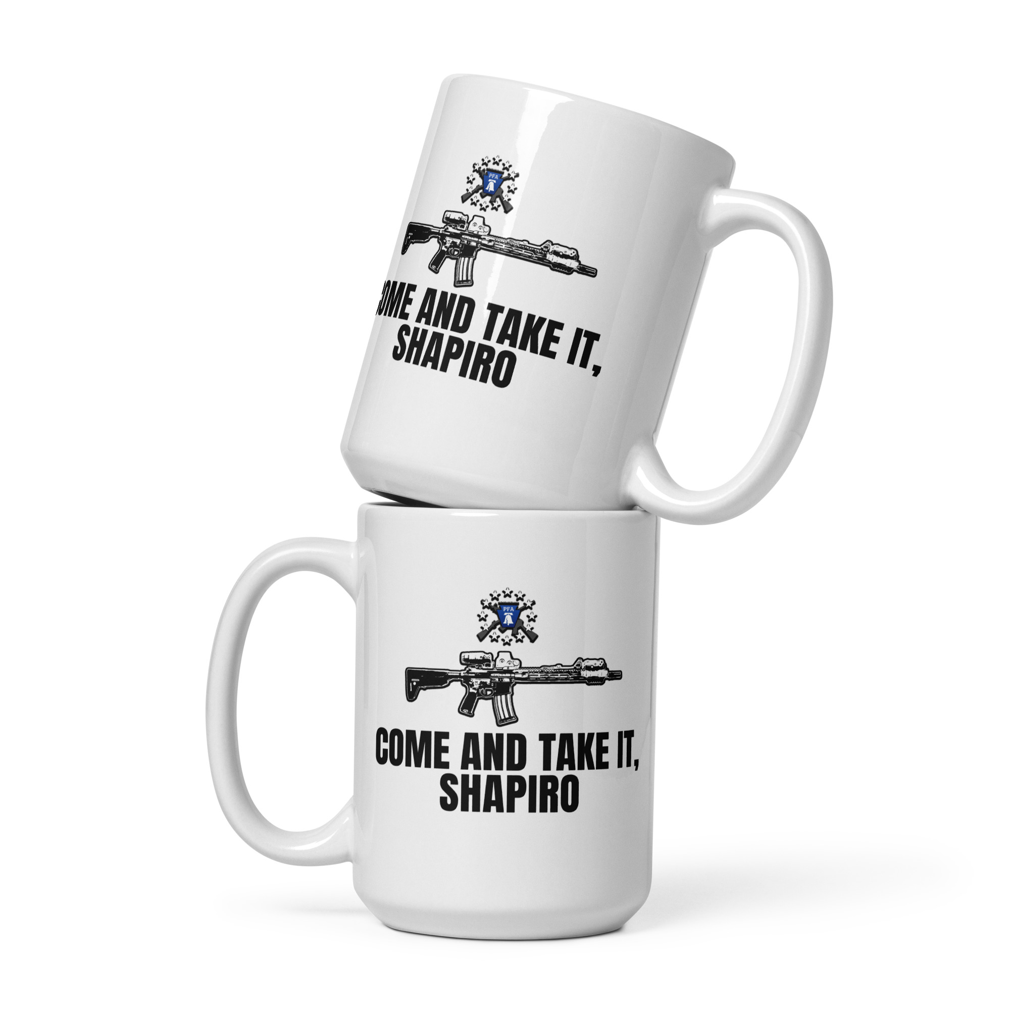 Come and Take It Shapiro - White glossy mug
