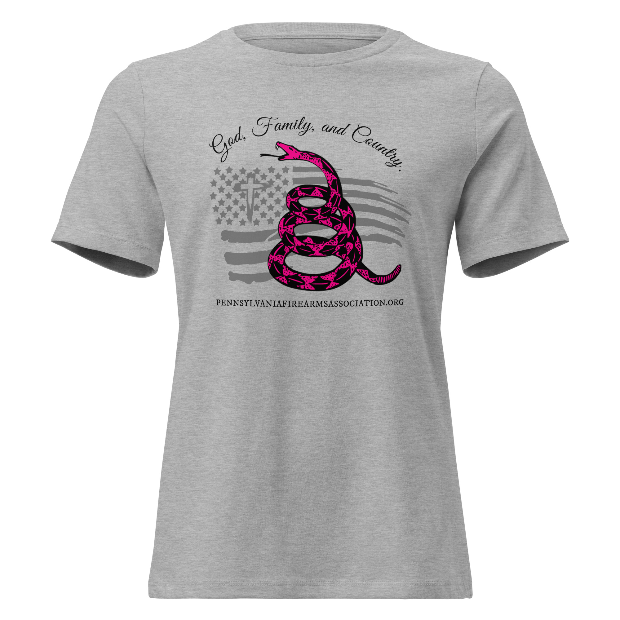 Supersoft – Short Sleeve – Women’s – White Text – God, Family and Country - Image 3