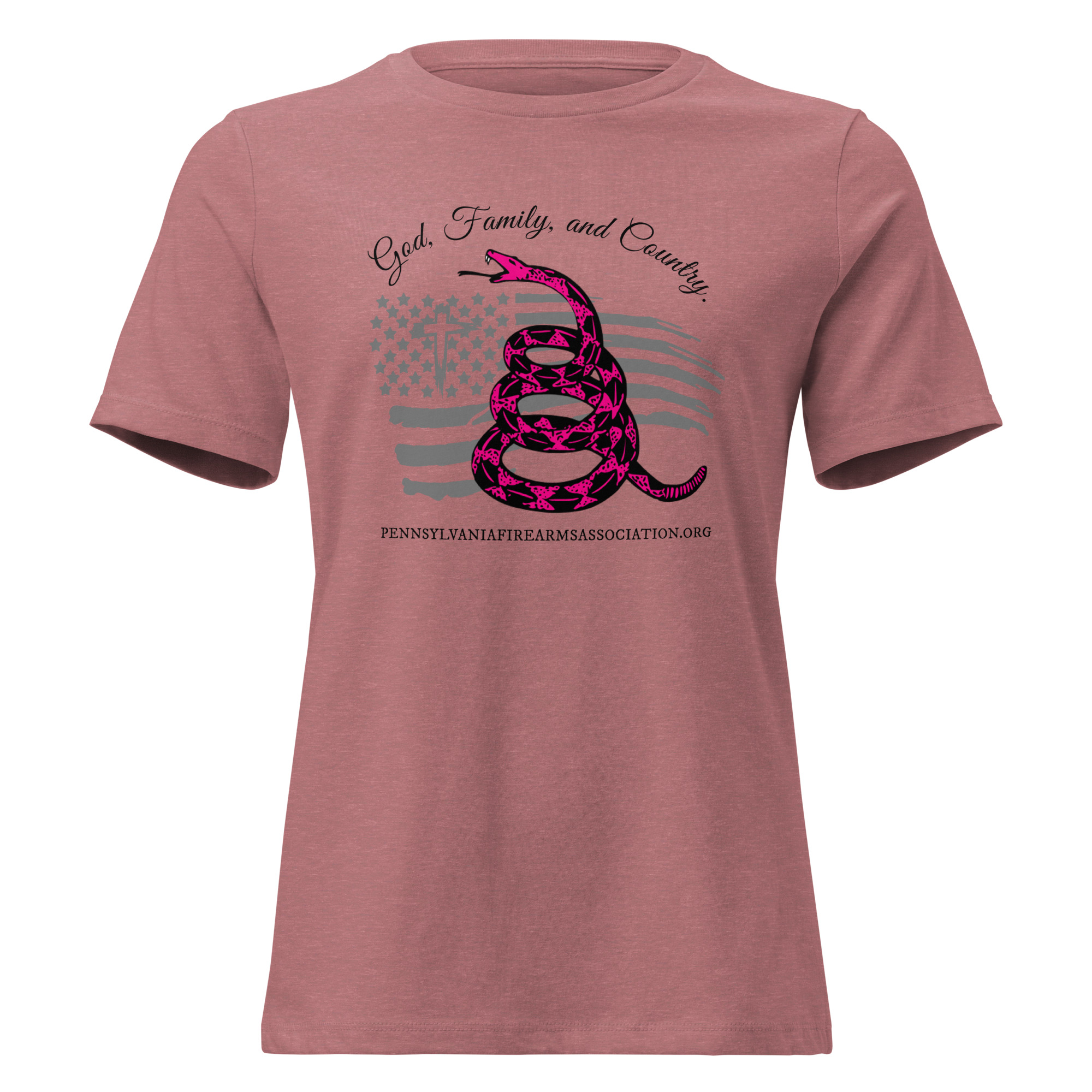 Supersoft – Short Sleeve – Women’s – White Text – God, Family and Country - Image 2
