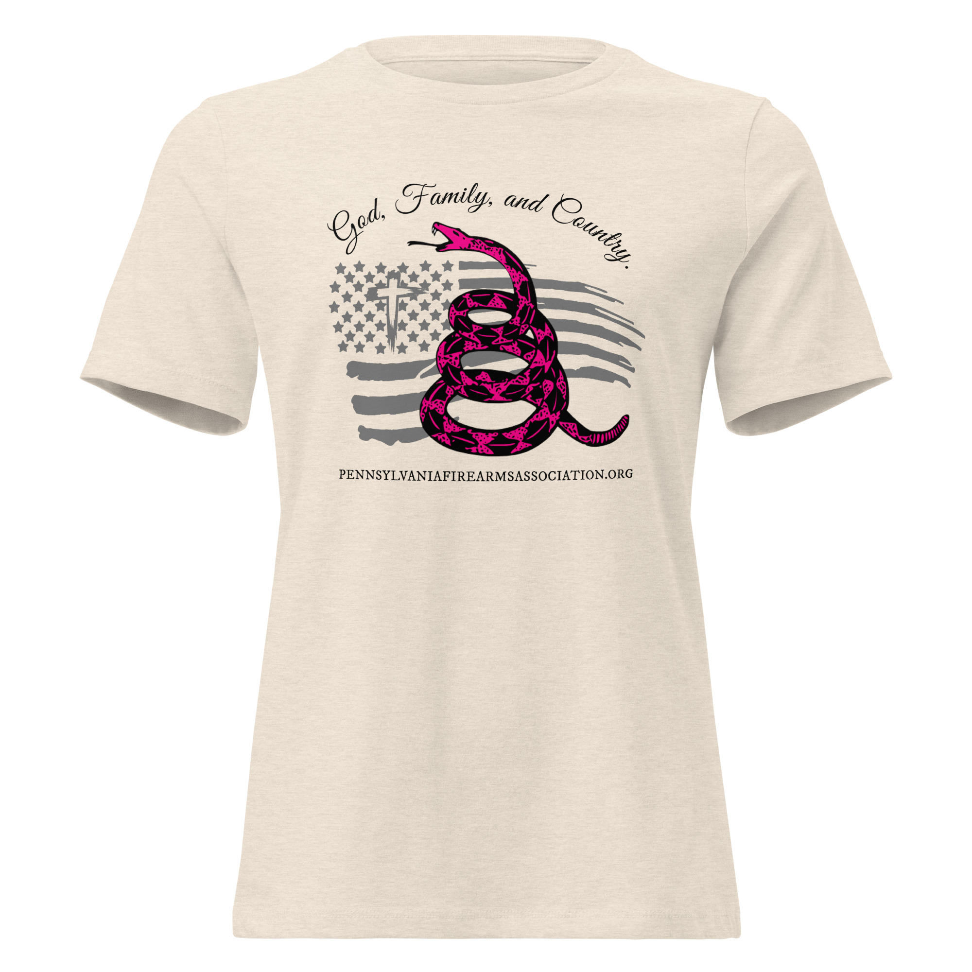 Supersoft – Short Sleeve – Women’s – White Text – God, Family and Country - Image 6